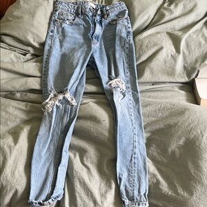 Light Blue Distressed Women's Jeans
